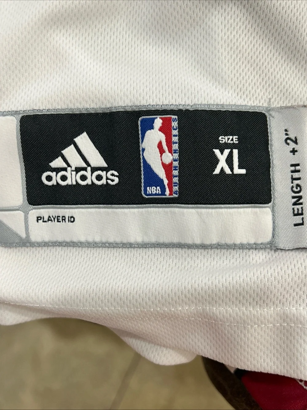 LeBron James adidas White/Red Miami Heat #6 Basketball Jersey